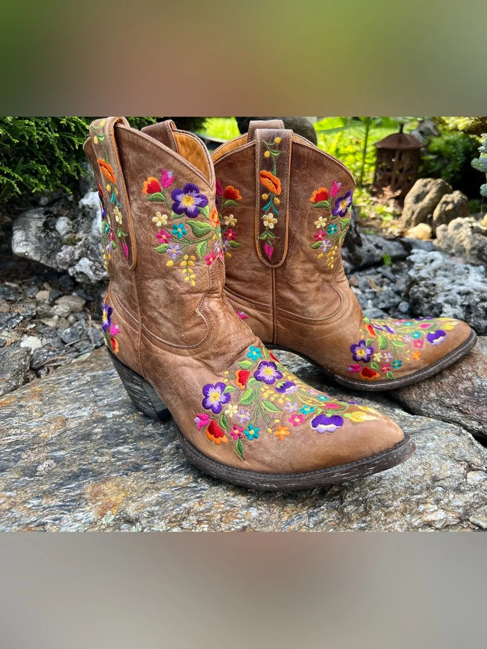 Price is firm. Old Gringo 10 B Sora Floral Western Cowboy Cowgirl ankle Boots